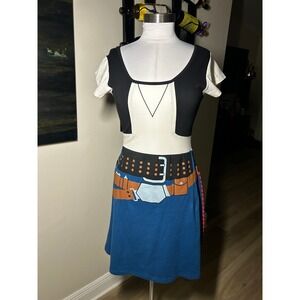 Star Wars Her Universe Han Solo Costume Dress Blue Black White Medium